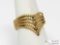 14k Gold Chevron Ring, 3.3g