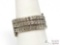 10k Gold 3 Row Diamond Ring, 3.8g