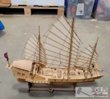 Wooden Sailboat Model