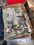Tote Full of Military Model Vehicles, Airplanes and Figurines
