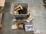 Tote of Model Planes, Instructions & Accessories