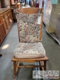 Wood Rocking Chair With Pad