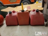 Three 5Gal Gas Tanks
