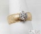 14k Gold Band Ring with Center Diamond, 7g