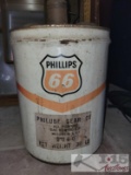 Metal Phillips Route 66 Gear Oil Container