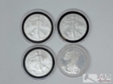 (4) 2006-2019 American Silver Eagle $1 Coins