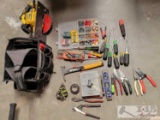 Tool Bag with Tools & Cordless Dewalt Circulating Saw