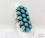 Native American Sterling Silver and Turquoise Ring, 15.9g