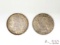 (2) 1922 Silver Peace Dollars
