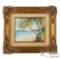 L Henry Oil Painting of Tropical Beach Scene