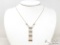 14k Bar Drop Cable Chain Necklace, 3g