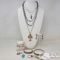 Sterling Silver Necklaces, Bracelets & Earrings, 267g