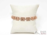 Morganite Rose Gold Plated Bracelet