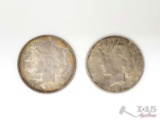 (2) 1922 Silver Peace Dollars