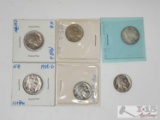 (5) Buffalo Nickles & (1) Jefferson Nickle