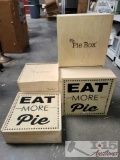 My Pie Box and Eat More Pie Wooden Boxes