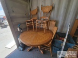 Wooden Round Table & 4 Chairs