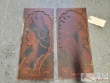 (2) Wooden Native American Wall Decor