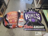 (2) Sacramento Kings Coors Light Metal Signs