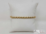 14k Gold Chain Bracelet, 5g