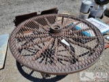 Wagon Wheel Cast Iron Table