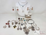 Sterling Silver Necklaces, Rings, Earrings & Bracelets, 251g