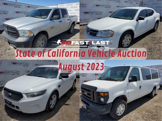 State of California Vehicle Auction August 2023