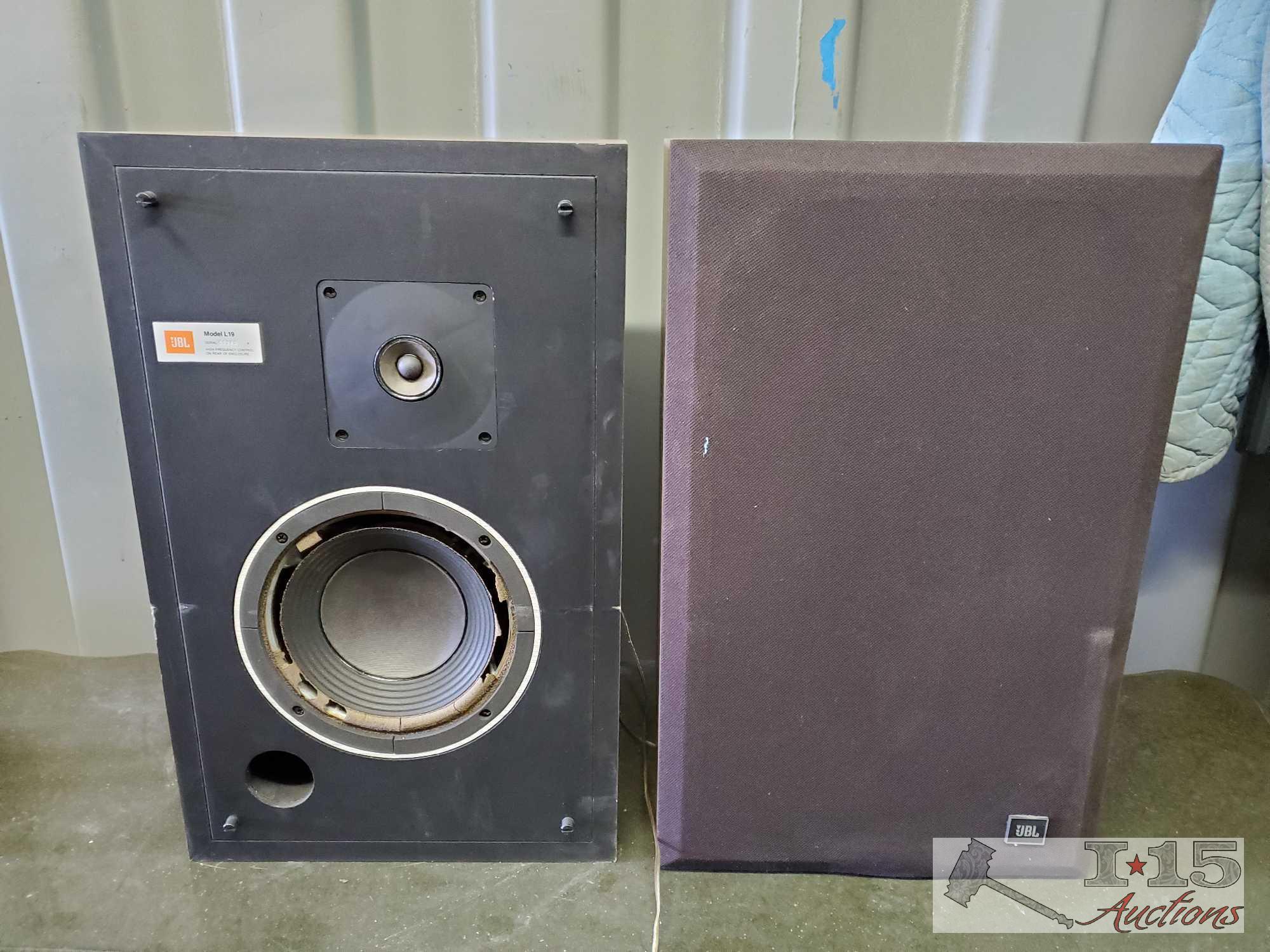 2 JBL L19 System Impedence 8 Ohms Speakers | Proxibid