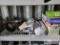 3 vacuum sealers, hand vacum and magnifying makeup mirror