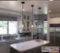 Set of (3) Hanging Pendant Glass Bulb Light Fixtures