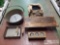 2 Baskets, Flower Pot, Candleholder, Tin Lid & Decor Stand