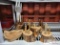 (6) Wooden Sculptures, Wooden Bowl & Ceramic Hand