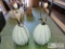 (2) Vintage 1980's Ceramic Barrel Cactus Lamps