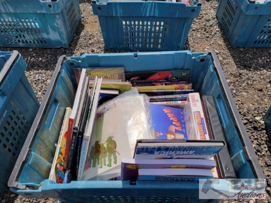 Tote of Author Signed Annimated Books & Art