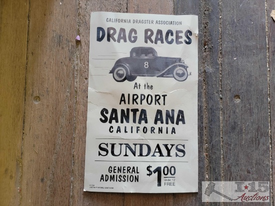 Drag Racers at the Air Port Event Flyer