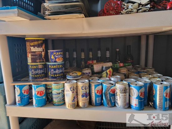 Collection of Soda Cans, Bottles and Magazines