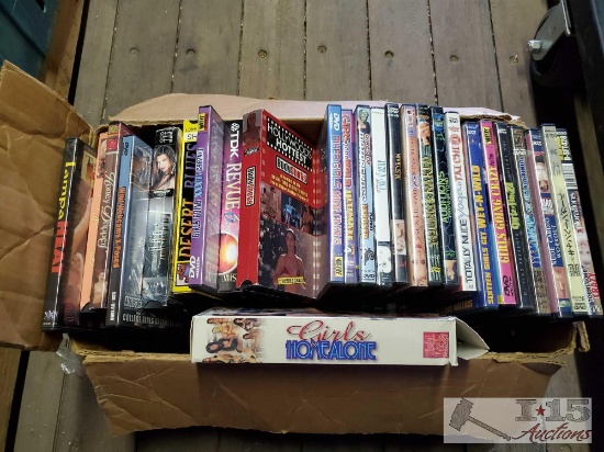 Box of Over 50 Adult DVDs