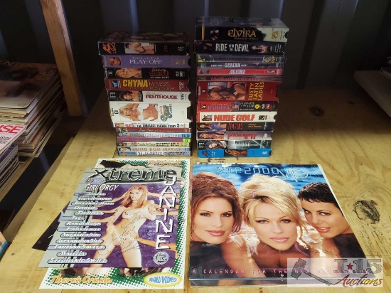 SIGNED Adult VHS Tapes, DVDs, Calendars and Poster