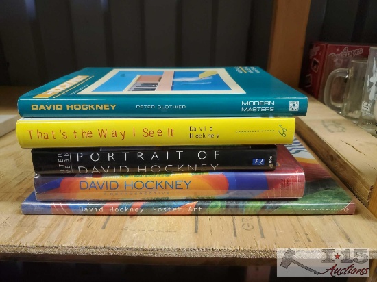 5 David Hockney SIGNED Books