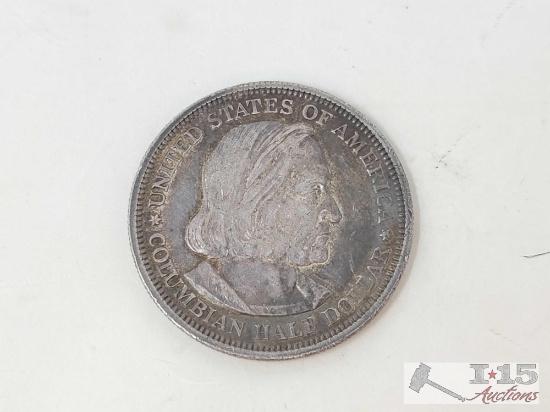 90% Silver Columbia Half Dollar Coin