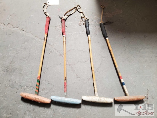 4 Vintage Polo Mallets