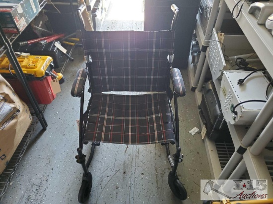 Drive Black and Red Plaid Wheelchair