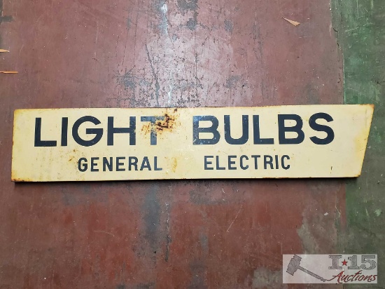 "Light Bulbs General Electric" Sign