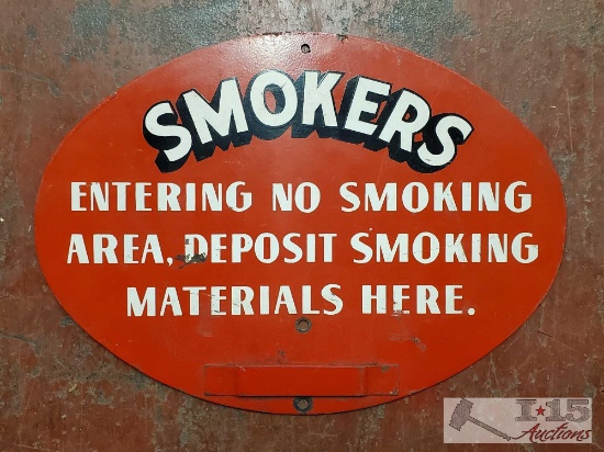 "Smokers" Metal Sign