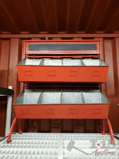 Red Metal Organizer