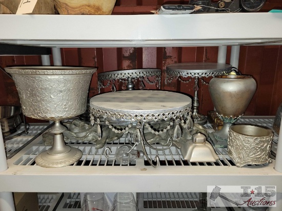 Cake Plates, Vases, Candle Holders & Floral Wall Decor