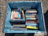 Tote of Signed Sports Books and Collector Cards
