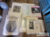 Old Newspapers, Map and Photographs