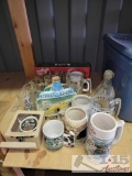 Collection of Glass Mugs, Cups & Steins