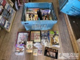 Tote of Signed Sports Book, Figurines & Diecast Cars
